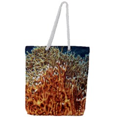Fire Coral 1 Full Print Rope Handle Tote (large) by trendistuff