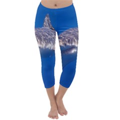 Great White Shark 5 Capri Winter Leggings  by trendistuff