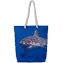 GREAT WHITE SHARK 5 Full Print Rope Handle Tote (Small) View1