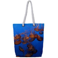 Jellyfish Aquarium Full Print Rope Handle Tote (small) by trendistuff