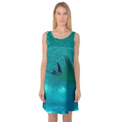 MANTA RAY 1 Sleeveless Satin Nightdress