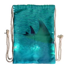 Manta Ray 1 Drawstring Bag (large)