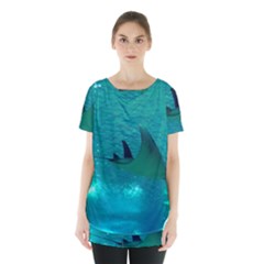 MANTA RAY 1 Skirt Hem Sports Top