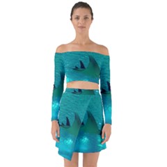 MANTA RAY 1 Off Shoulder Top with Skirt Set