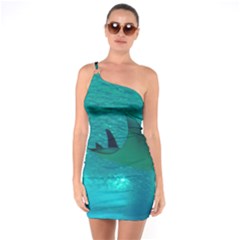 Manta Ray 1 One Soulder Bodycon Dress by trendistuff