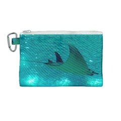 Manta Ray 1 Canvas Cosmetic Bag (medium) by trendistuff