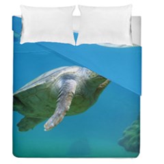 Sea Turtle 2 Duvet Cover Double Side (queen Size) by trendistuff