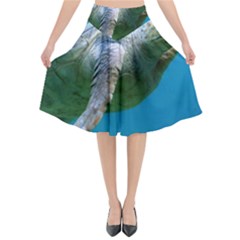 Sea Turtle 2 Flared Midi Skirt by trendistuff