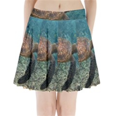 Sea Turtle 3 Pleated Mini Skirt by trendistuff