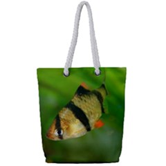 Tiger Barb Full Print Rope Handle Tote (small) by trendistuff