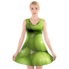 Apples 4 V-neck Sleeveless Skater Dress by trendistuff