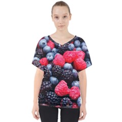 Berries 2 V-neck Dolman Drape Top by trendistuff