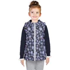 Blueberries 3 Kid s Hooded Puffer Vest by trendistuff
