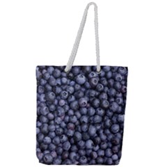 Blueberries 3 Full Print Rope Handle Tote (large) by trendistuff