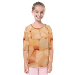 CANTALOUPE Kids  Quarter Sleeve Raglan Tee