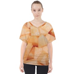 CANTALOUPE V-Neck Dolman Drape Top