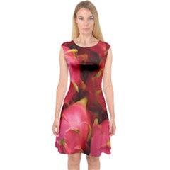 DRAGONFRUIT Capsleeve Midi Dress