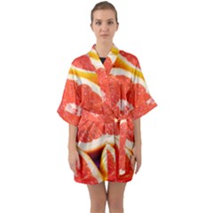 Grapefruit 1 Quarter Sleeve Kimono Robe by trendistuff