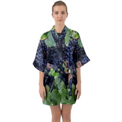 Grapes 3 Quarter Sleeve Kimono Robe by trendistuff