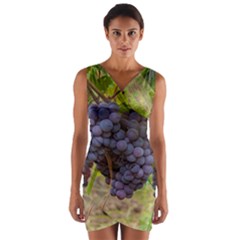 Grapes 4 Wrap Front Bodycon Dress by trendistuff