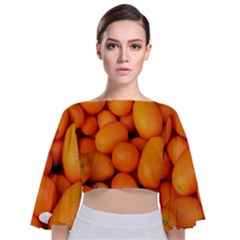 Kumquat 2 Tie Back Butterfly Sleeve Chiffon Top by trendistuff