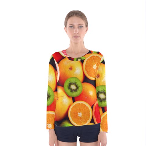 Mixed Fruit 1 Women s Long Sleeve Tee by trendistuff