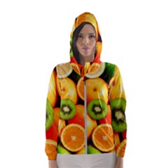 Mixed Fruit 1 Hooded Wind Breaker (women) by trendistuff