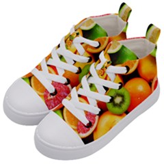 Mixed Fruit 1 Kid s Mid-top Canvas Sneakers by trendistuff