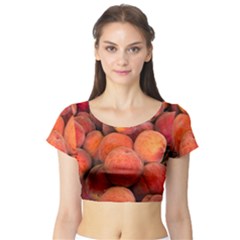 PEACHES 2 Short Sleeve Crop Top