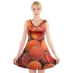 PEACHES 2 V-Neck Sleeveless Skater Dress