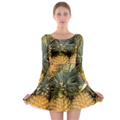 Pineapple 1 Long Sleeve Skater Dress by trendistuff