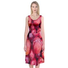 Plums 1 Midi Sleeveless Dress by trendistuff