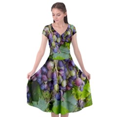 Grapes 2 Cap Sleeve Wrap Front Dress by trendistuff