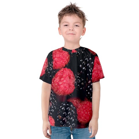 Raspberries 1 Kids  Cotton Tee by trendistuff