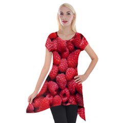 Raspberries 2 Short Sleeve Side Drop Tunic by trendistuff