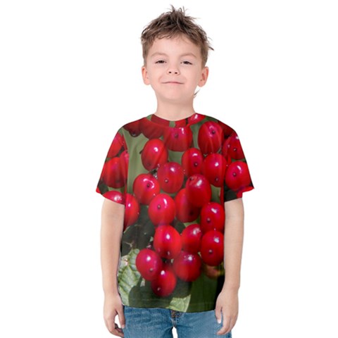 Red Berries 2 Kids  Cotton Tee by trendistuff