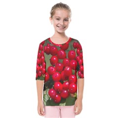 Red Berries 2 Kids  Quarter Sleeve Raglan Tee