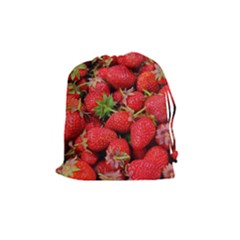 Strawberries 1 Drawstring Pouches (medium)  by trendistuff