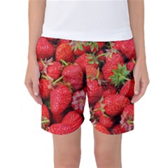 Strawberries 1 Women s Basketball Shorts by trendistuff