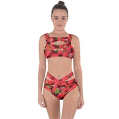 Strawberries 1 Bandaged Up Bikini Set  by trendistuff