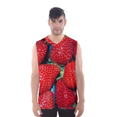 Strawberries 3 Men s Basketball Tank Top by trendistuff