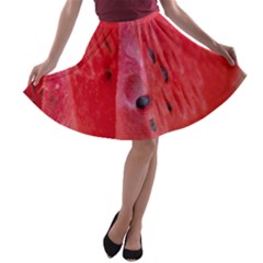 Watermelon 1 A-line Skater Skirt by trendistuff