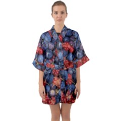 Wild Berries 1 Quarter Sleeve Kimono Robe by trendistuff