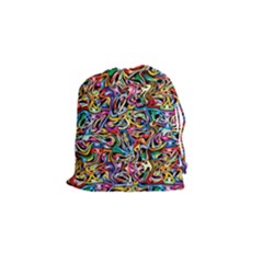 ARTWORK BY PATRICK-COLORFUL-8 Drawstring Pouches (Small) 