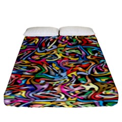 ARTWORK BY PATRICK-COLORFUL-8 Fitted Sheet (King Size)