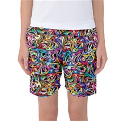 ARTWORK BY PATRICK-COLORFUL-8 Women s Basketball Shorts