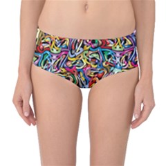 ARTWORK BY PATRICK-COLORFUL-8 Mid-Waist Bikini Bottoms