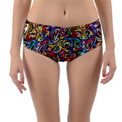 Artwork By Patrick-colorful-8 Reversible Mid-waist Bikini Bottoms by ArtworkByPatrick