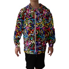 ARTWORK BY PATRICK-COLORFUL-8 Hooded Wind Breaker (Kids)