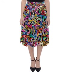 ARTWORK BY PATRICK-COLORFUL-8 Folding Skater Skirt